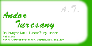 andor turcsany business card